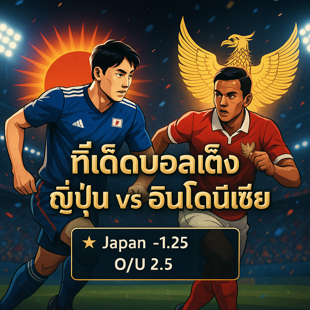 🔥 ทีเด็ดบอลเต็ง ญี่ปุ่น vs อินโดนีเซีย คัดเลือกบอลโลก 2026 | วิเคราะห์แม่น 10/6/68